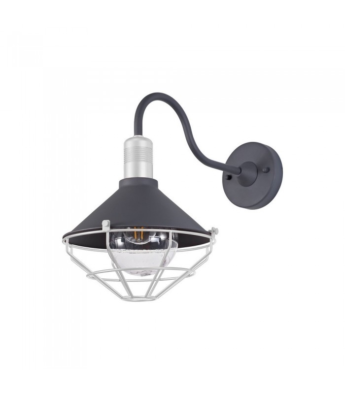 Wall Lamp, 1 Light E27, IP65, Anthracite, Matt White - 4