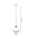 Ceiling Pendant, 1 Light E27, IP65, Anthracite, Matt White - 2