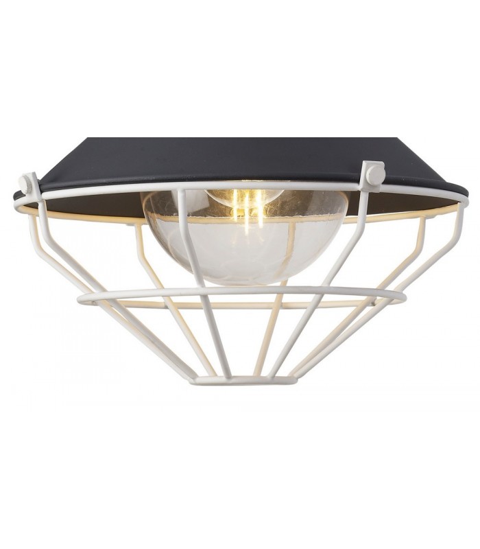 Ceiling Pendant, 1 Light E27, IP65, Anthracite, Matt White - 7