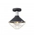 Semi-Flush Ceiling, 1 Light E27, IP65, Anthracite, Matt White - 1