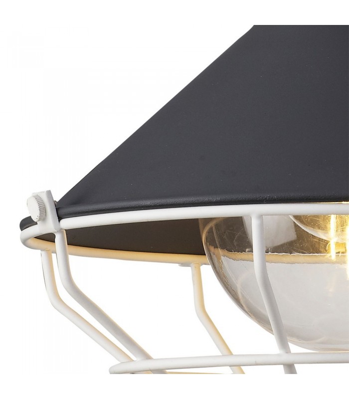 Semi-Flush Ceiling, 1 Light E27, IP65, Anthracite, Matt White - 5