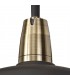 Wall Lamp, 1 Light E27, IP65, Matt Black, Antique Brass - 6