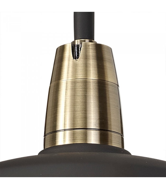 Wall Lamp, 1 Light E27, IP65, Matt Black, Antique Brass - 6