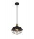 Ceiling Pendant, 1 Light E27, IP65, Matt Black, Antique Brass - 1