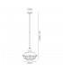 Ceiling Pendant, 1 Light E27, IP65, Matt Black, Antique Brass - 2