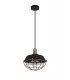 Ceiling Pendant, 1 Light E27, IP65, Matt Black, Antique Brass - 3