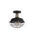 Semi-Flush Ceiling, 1 Light E27, IP65, Matt Black, Antique Brass - 3
