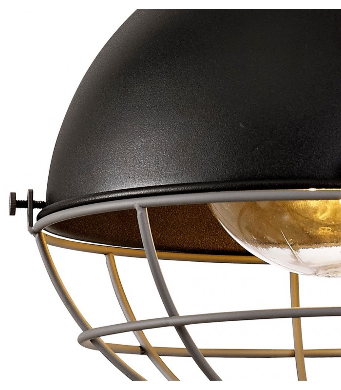 Wall Lamp, 1 Light E27, IP65, Matt Black, Grey - 7
