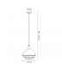 Ceiling Pendant, 1 Light E27, IP65, Matt Black, Grey - 2