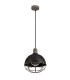 Ceiling Pendant, 1 Light E27, IP65, Matt Black, Grey - 3