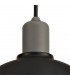 Ceiling Pendant, 1 Light E27, IP65, Matt Black, Grey - 5