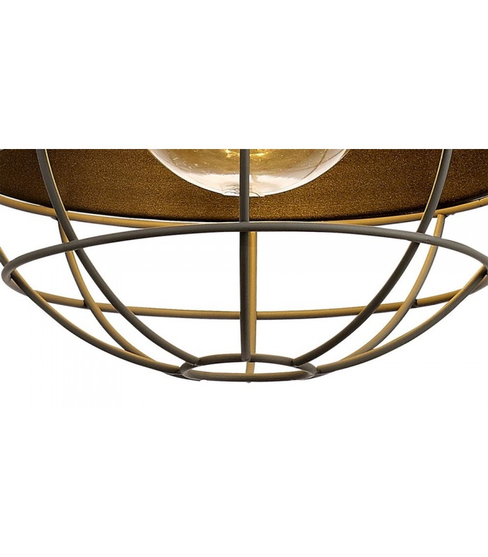 Ceiling Pendant, 1 Light E27, IP65, Matt Black, Grey - 9