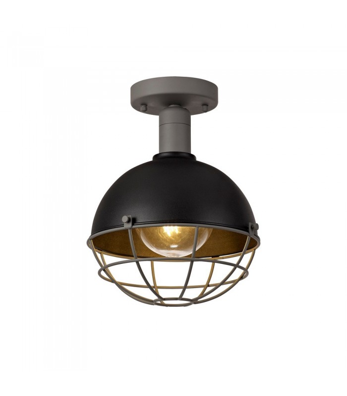 Ceiling, 1 Light E27, IP65, Matt Black, Grey - 1