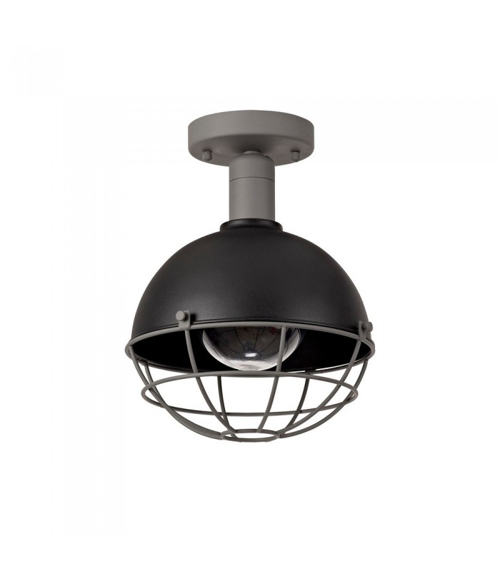 Ceiling, 1 Light E27, IP65, Matt Black, Grey - 3