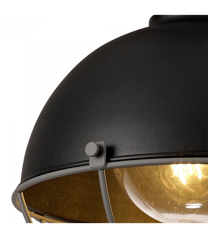 Ceiling, 1 Light E27, IP65, Matt Black, Grey - 5