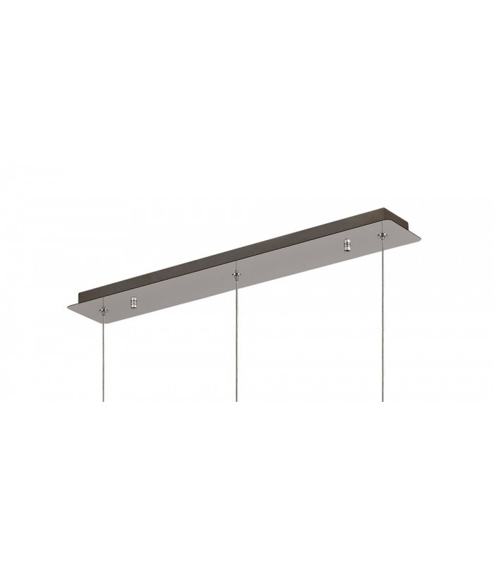 Linear Ceiling Cluster Pendant Bar, 3 x GU10, Polished Chrome - 4
