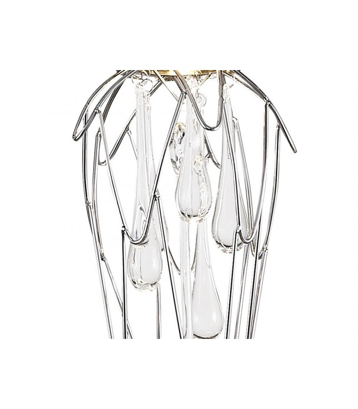 Linear Ceiling Cluster Pendant Bar, 3 x GU10, Polished Chrome - 6