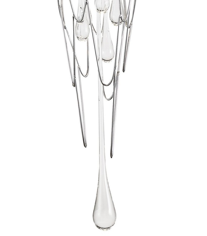Linear Ceiling Cluster Pendant Bar, 3 x GU10, Polished Chrome - 7