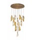 Ceiling Cluster Pendant 5M, 21 x G9, Brass, Copper & Cognac Glass - 1