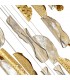Ceiling Cluster Pendant 5M, 21 x G9, Brass, Copper & Cognac Glass - 5