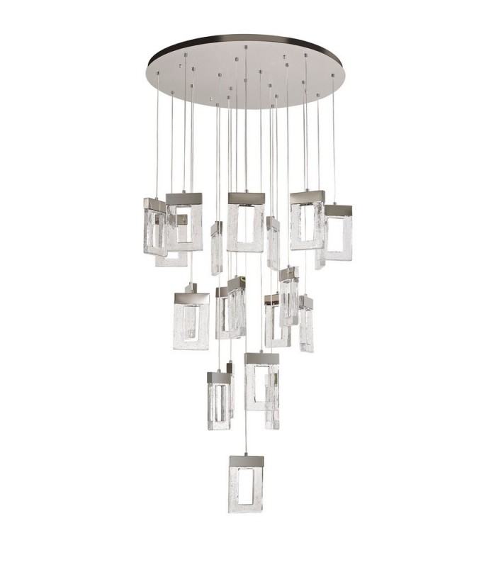 Ceiling Cluster Pendant 5M, 21 x 4.5W LED, 3000K, 3360lm, Polished Chrome - 3