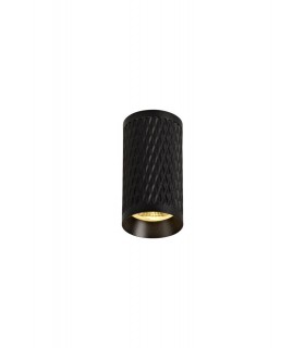11cm Surface Mounted Ceiling Light, 1 x GU10, Sand Black - 1