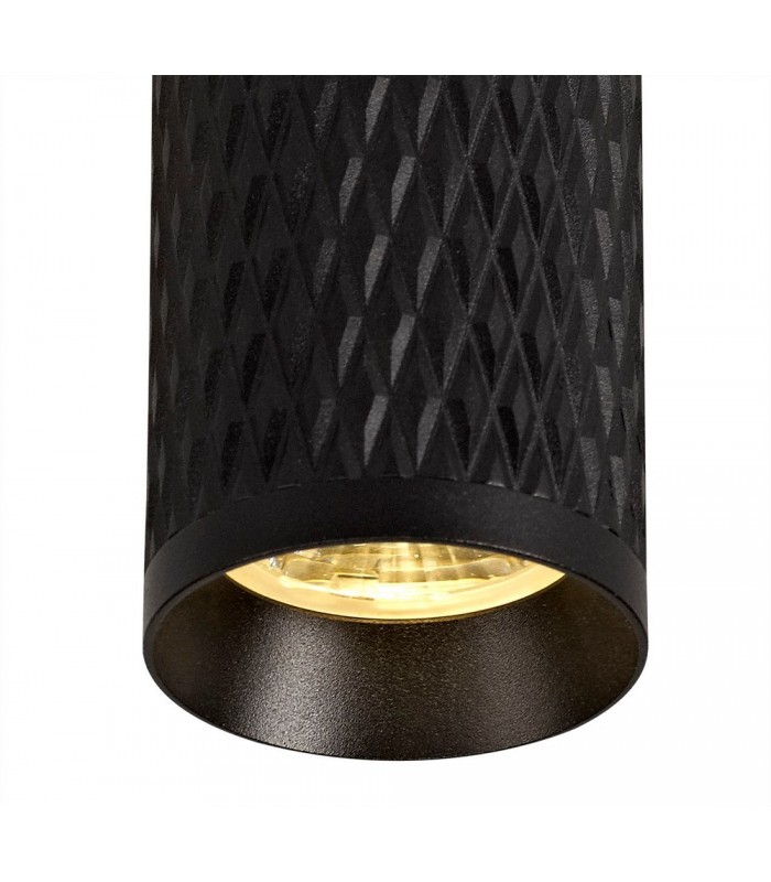 11cm Surface Mounted Ceiling Light, 1 x GU10, Sand Black - 5