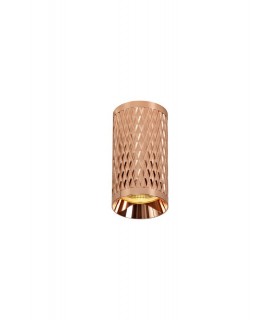 11cm Surface Mounted Ceiling Light, 1 x GU10, Rose Gold - 1
