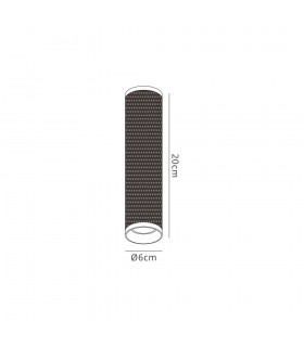 20cm Surface Mounted Ceiling Light, 1 x GU10, Sand Black - 2
