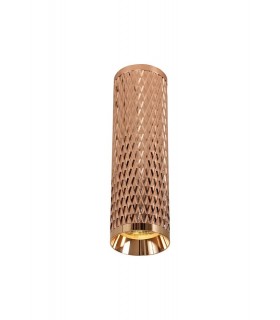 20cm Surface Mounted Ceiling Light, 1 x GU10, Rose Gold - 1