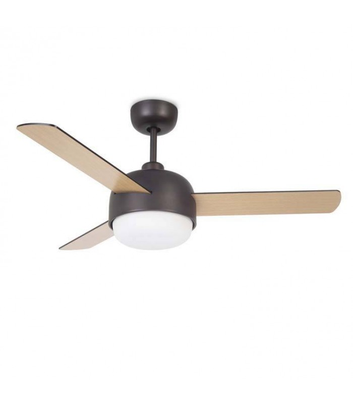 2 Light Copper Ceiling Fan Brown, E27 - 1
