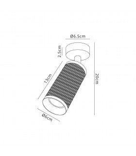 Surface Mounted Spot Light, 1 x GU10, Champagne Gold - 2