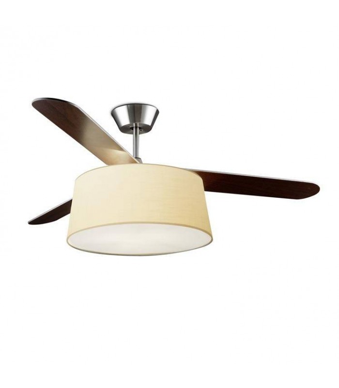 3 Light Ceiling Fan Satin Nickel, E27 - 1