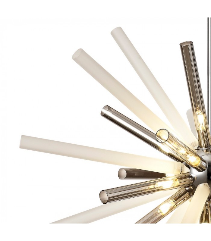 Ceiling Pendant 16 Light G9, Smoked & Frosted, Polished Chrome - 6