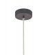 1 Light Ceiling Pendant E14, Matt Grey, Polished Chrome, Cognac - 4