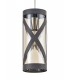 1 Light Ceiling Pendant E14, Matt Grey, Polished Chrome, Cognac - 5