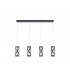 4 Light Bar Linear Ceiling Pendant E14, Matt Grey, Polished Chrome, Cognac - 3