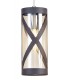 3 Light Round Ceiling Cluster Pendant E14, Matt Grey, Polished Chrome, Cognac - 6