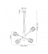 4 Light  Adjustable Ceiling Pendant E14, Matt Grey, Polished Chrome, Cognac - 2