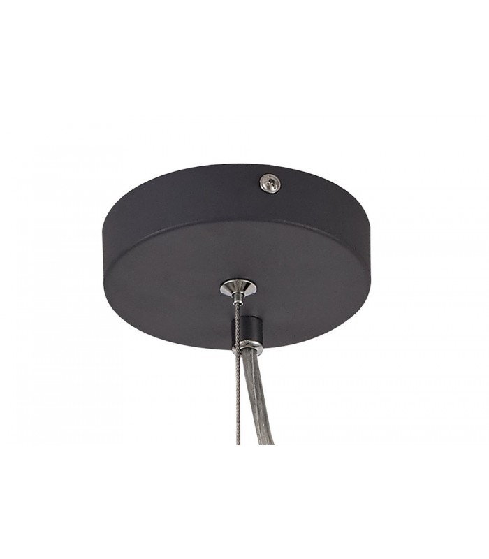 4 Light  Adjustable Ceiling Pendant E14, Matt Grey, Polished Chrome, Cognac - 4