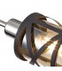 4 Light  Adjustable Ceiling Pendant E14, Matt Grey, Polished Chrome, Cognac - 9