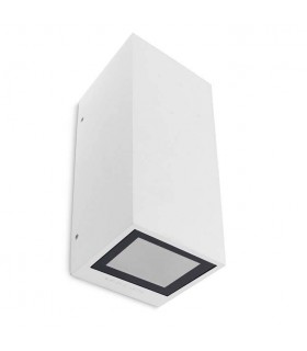 2 Light Outdoor Up Down Wall Light White IP65, GU10 - 1