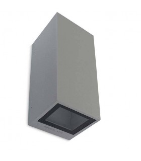 2 Light Outdoor Up Down Wall Light Grey IP65, GU10 - 1