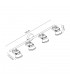Adjustable Bar Spotlight, 4 x GU10 (Max 10W LED), Matt Grey, Polished Chrome - 2