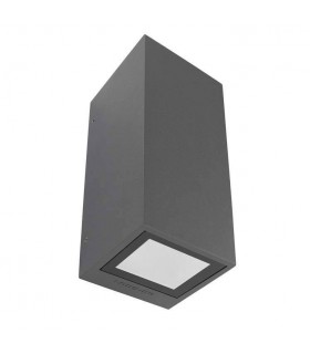2 Light Outdoor Up Down Wall Light Urban Grey IP65, GU10 - 1