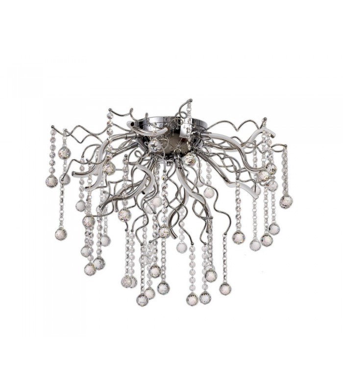 Dimmable Semi Flush Ceiling, 12 x 1.75W LED, 3000K, 1640lm, Polished Chrome - 3