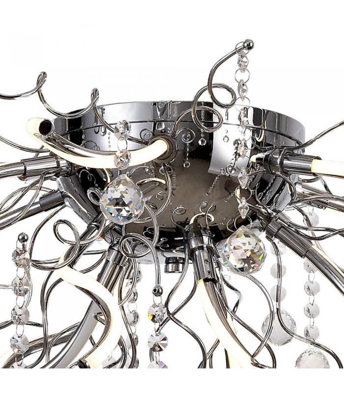 Dimmable Semi Flush Ceiling, 12 x 1.75W LED, 3000K, 1640lm, Polished Chrome - 4