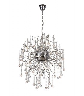 Dimmable Ceiling Pendant, 24 x 1.7W LED, 3000K, 3150lm, Polished Chrome - 1