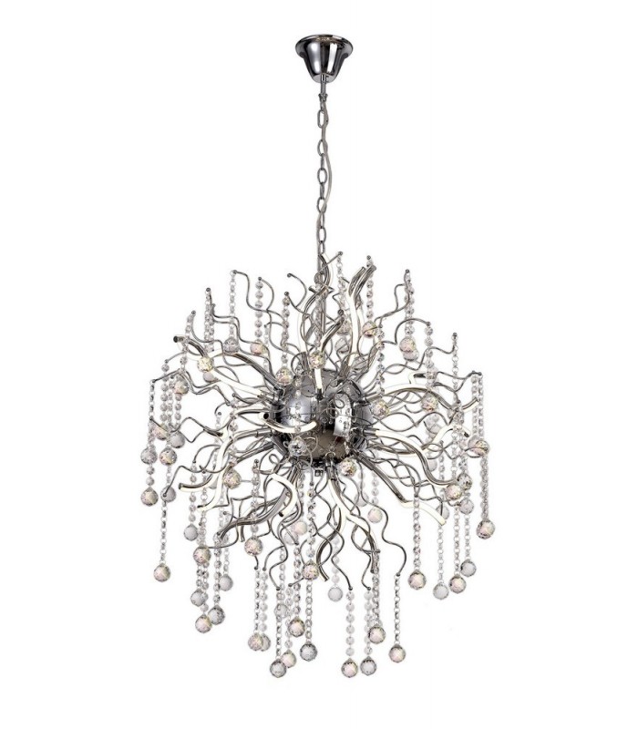 Dimmable Ceiling Pendant, 24 x 1.7W LED, 3000K, 3150lm, Polished Chrome - 1