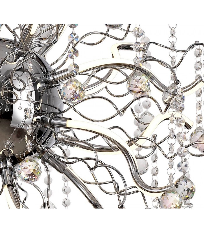 Dimmable Ceiling Pendant, 30 x 2.4W LED, 3000K, 5650lm, Polished Chrome - 8